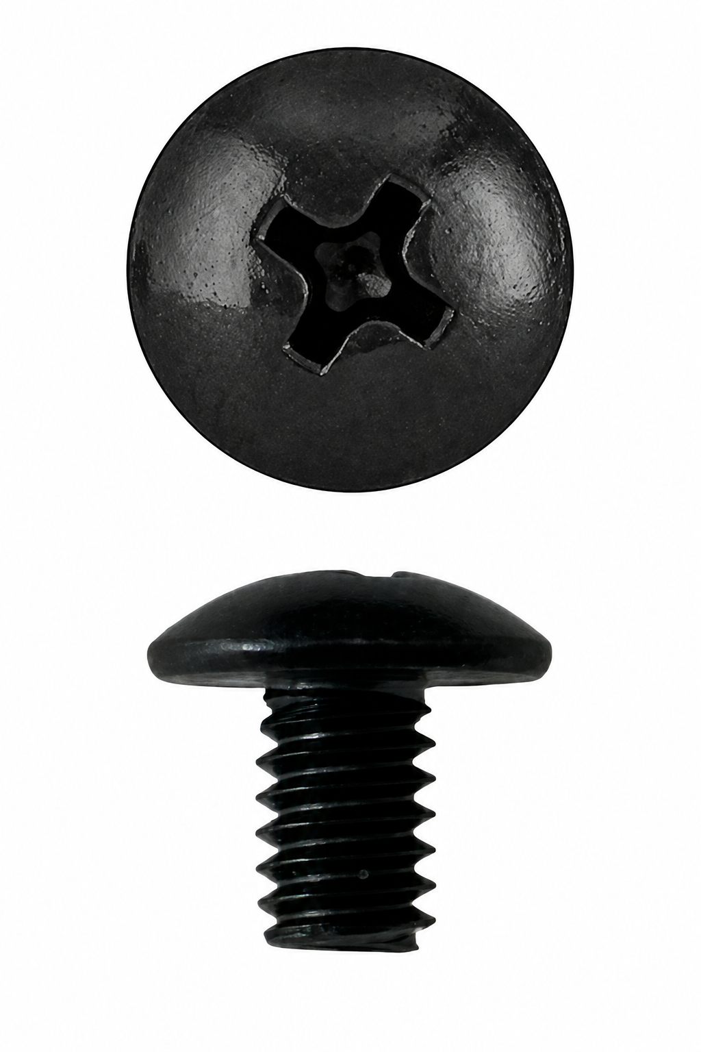 Black Truss Head Screws, 1/4 Inch, #8-32