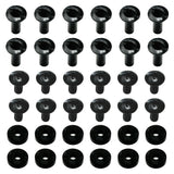 Black Chicago Screws, 1/2" Posts & 1/2" Screws, 12 Sets - for DIY Kydex Gun Holsters