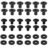 Black Chicago Screws, 12 Sets - for DIY Kydex Gun Holsters, 1/4 Inch