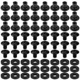 Black Chicago Screws, 24 Sets - for Kydex Gun Holsters, 1/4 Inch