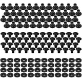 Black Chicago Screws, 48 Sets - for Kydex Gun Holsters, 1/4 Inch