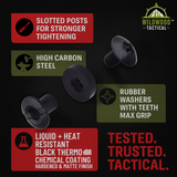 Black Chicago Screws, 48 Sets - for Kydex Gun Holsters, 1/4 Inch