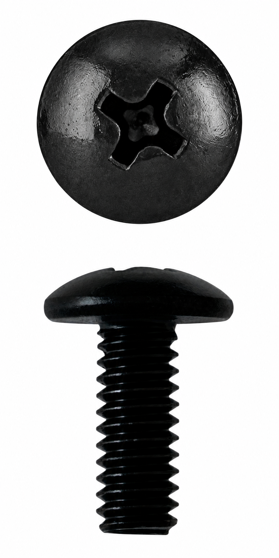 Black Truss Head Screws, 3/8 Inch, #8-32