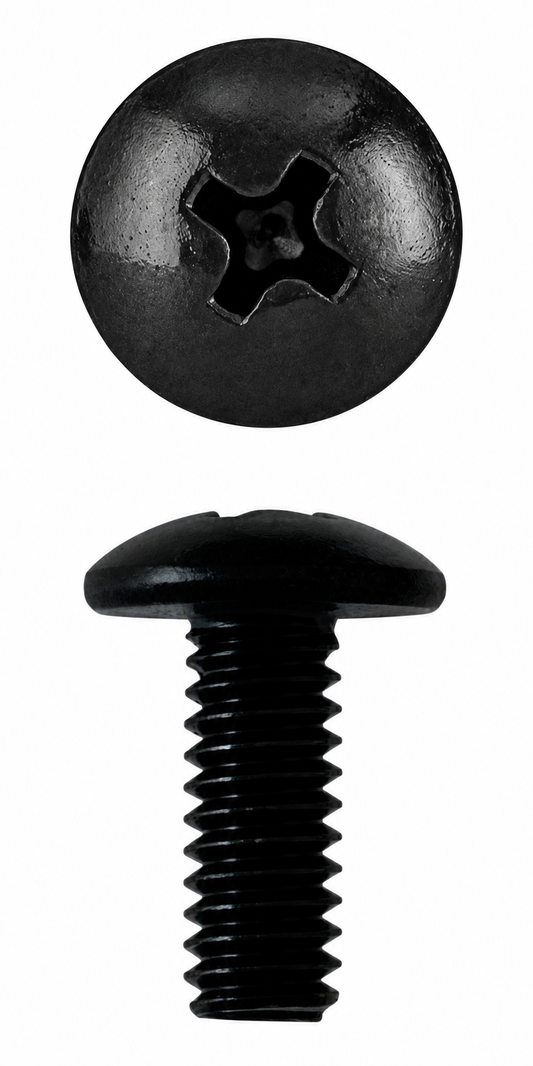 Black Truss Head Screws, 3/8 Inch, #8-32
