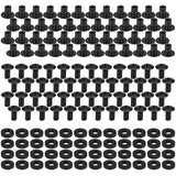 Black Chicago Screws, 48 Sets - for Kydex Gun Holsters, 3/8 Inch