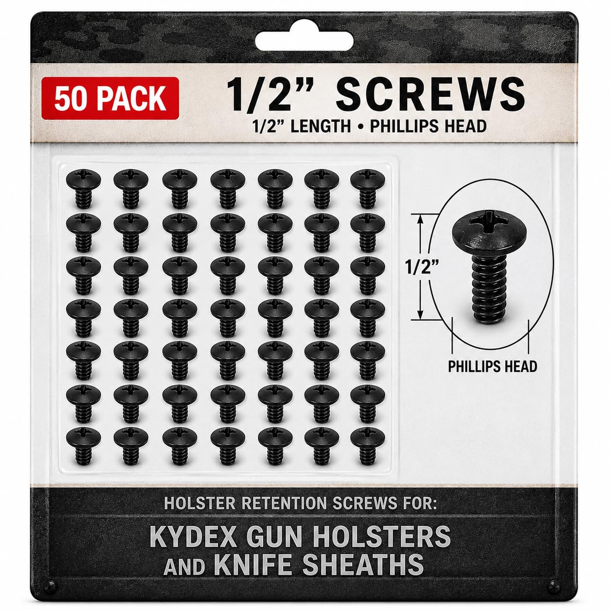 Black Truss Head Screws, 1/2 Inch, #8-32, 50 Pack - image 1