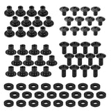 Black Chicago Screws, 72 Assorted Pieces of 1/4 & 3/8 Inch - for DIY Kydex Gun Holsters