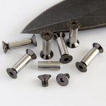 10pcs/lot Knife Handle Bolt Rivets Scale Screw Fastener Nut Flat Hex Head Knives Fastening DIY Making Material