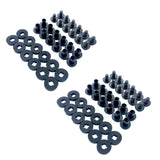 Black Chicago Screws, 24 Sets - for Kydex Gun Holsters, 1/4 Inch