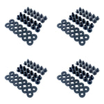 Black Chicago Screws, 48 Sets - for Kydex Gun Holsters, 1/4 Inch