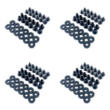 Black Chicago Screws, 48 Sets - for Kydex Gun Holsters, 1/4 Inch