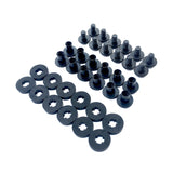 Black Chicago Screws, 12 Sets - for DIY Kydex Gun Holsters, 1/4 Inch